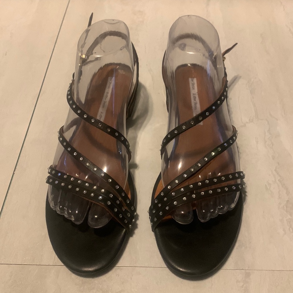 & Other Stories Women's Black Studded Summer Sandals Size 9.5